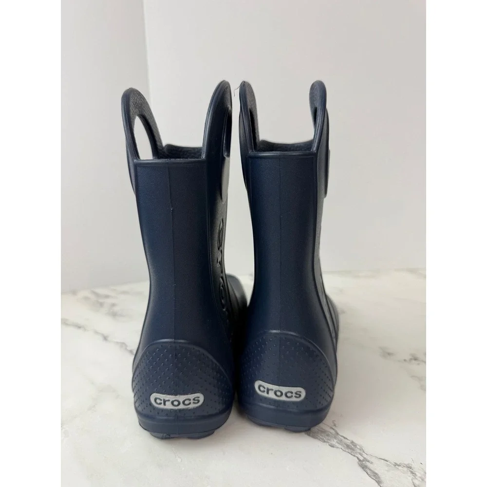 Crocs Unisex Kids Handle Rain Boots Blue size 13